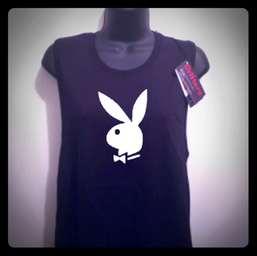 Women Muscle Tee Playboy Bunny